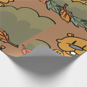 Groundhog gluren door de Struiken van de herfst Cadeaupapier