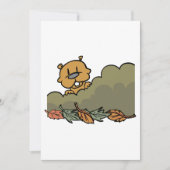 Groundhog gluren door de Struiken van de herfst Kaart (Voorkant)