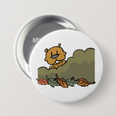 Groundhog gluren door de Struiken van de herfst Ronde Button 7,6 Cm (Voorkant /achterkant)