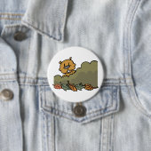 Groundhog gluren door de Struiken van de herfst Ronde Button 7,6 Cm (In situ)