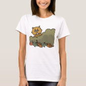 Groundhog gluren door de Struiken van de herfst T-shirt (Voorkant)