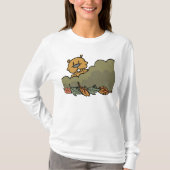 Groundhog gluren door de Struiken van de herfst T-shirt (Voorkant)