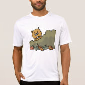 Groundhog gluren door de Struiken van de herfst T-shirt (Voorkant)
