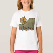 Groundhog gluren door de Struiken van de herfst T-shirt (Voorkant)
