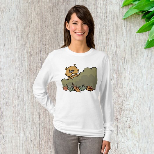 Groundhog gluren door de Struiken van de herfst T-shirt