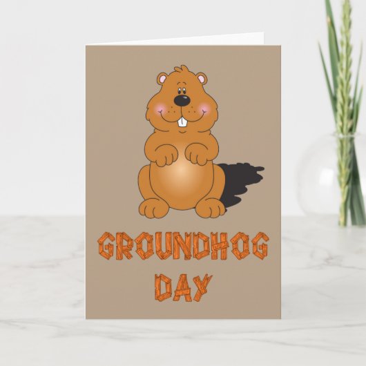 GROUNDHOG HET WENSKAART VAN DE DAG KAART (Voorkant)