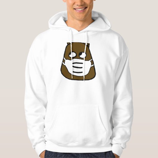 Groundhog in Face Mask Hoodie (Voorkant)