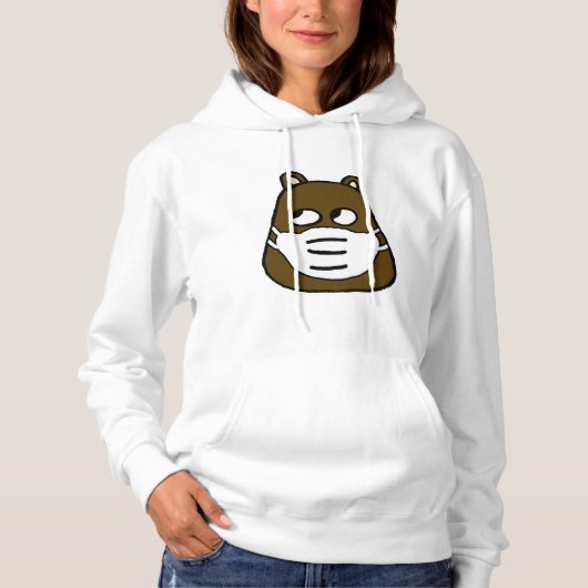 Groundhog in Face Mask Hoodie (Voorkant)