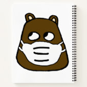 Groundhog in Face Mask Notitieboek (Achterkant)