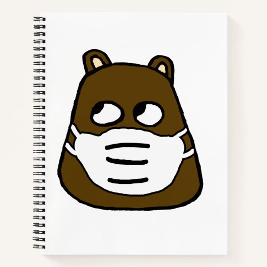 Groundhog in Face Mask Notitieboek (Voorkant)