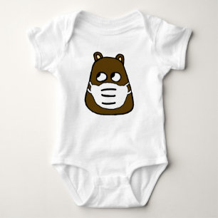 Groundhog in Face Mask Romper