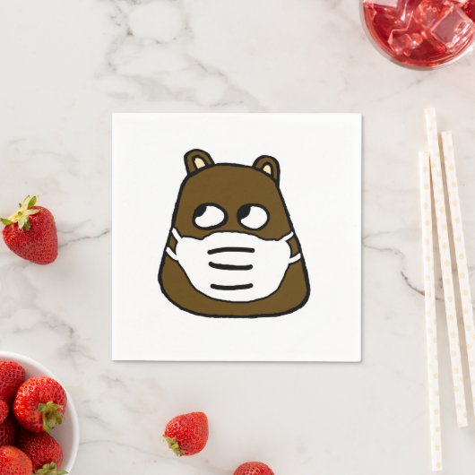 Groundhog in Face Mask Servet (Insitu)