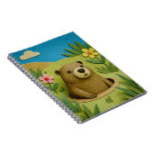 Groundhog in zijn hol, kartonnen stijl kunst notitieboek (Rechterzijde)