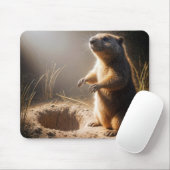 Groundhog in zonlicht muismat (Met muis)