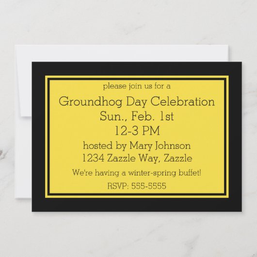 Groundhog kan proeven kaart (Achterkant)