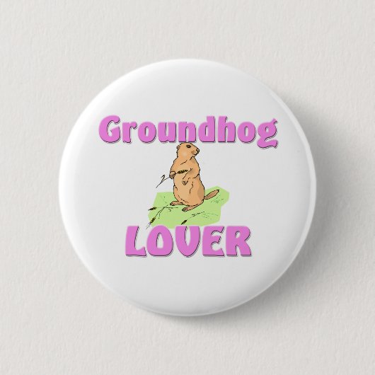 Groundhog Lover Ronde Button 5,7 Cm (Voorkant)