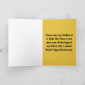 Groundhog met geel bord 1e verjaardag kaart (Binnen)