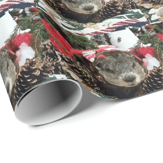 Groundhog "Moses" Holiday Gift Wrap Cadeaupapier (Rol Hoek)