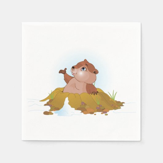 Groundhog Paper Napkins Servetten (Voorkant)