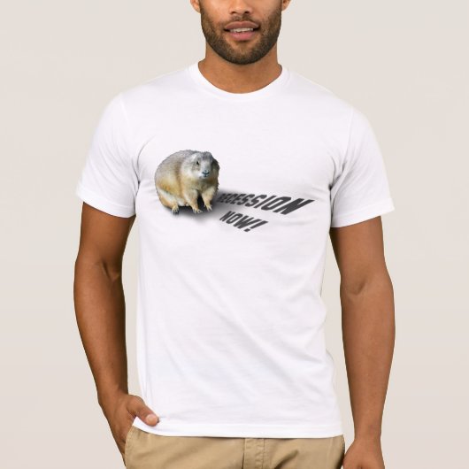 Groundhog Phil zegt... T-shirt (Voorkant)