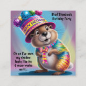 Groundhog psychedelische kleuren zien schaduw informatiekaartje (Voorkant)