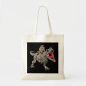 Groundhog Riding T-Rex Dinosaur - Ground Hog Day C Tote Bag (Voorkant)