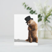 Groundhog Seeing Shadow Briefkaart (Staand voorkant)