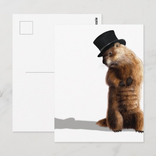 Groundhog Seeing Shadow Briefkaart (Voorkant / Achterkant)