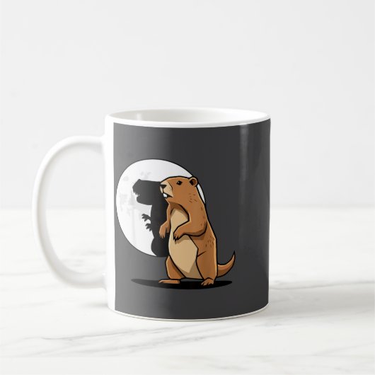 Groundhog Shadow Dinosaur Puppet Happy Groundhog D Koffiemok (Links)