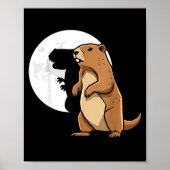 Groundhog Shadow Dinosaur Puppet Happy Groundhog D Poster (Voorkant)