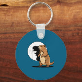 Groundhog Shadow Dinosaur Puppet Happy Groundhog D Sleutelhanger (Voorkant)