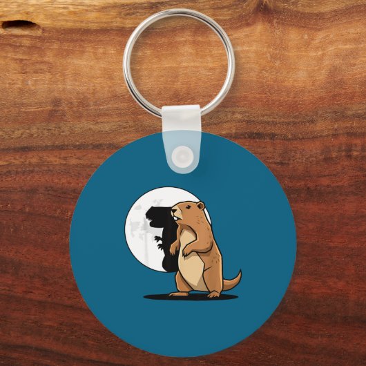 Groundhog Shadow Dinosaur Puppet Happy Groundhog D Sleutelhanger (Voorkant)