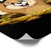 Groundhog Shadow Funny Puppet Happy Groundhog Day Poster (Hoek)