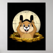 Groundhog Shadow Funny Puppet Happy Groundhog Day  Poster (Voorkant)