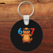 Groundhog Six Seven Drip 67 Meme Grappig 6-7 Groun Sleutelhanger (Voorkant)
