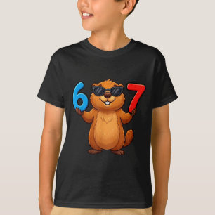 Groundhog Six Seven Drip 67 Meme Grappig 6-7 Groun T-shirt