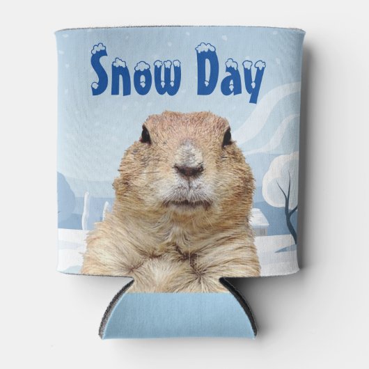 Groundhog Snow Day Blikjeskoeler (Voorkant)