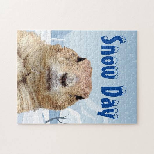 Groundhog Snow Day Legpuzzel (Horizontaal)