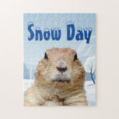 Groundhog Snow Day Legpuzzel (Verticaal)