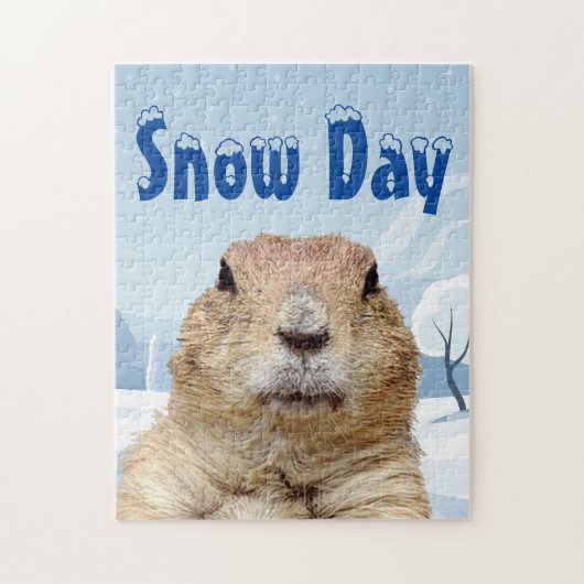 Groundhog Snow Day Legpuzzel (Verticaal)