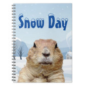 Groundhog Snow Day Notitieboek (Voorkant)