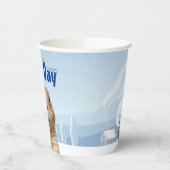 Groundhog Snow Day Papieren Bekers (Links)