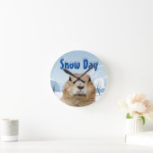 Groundhog Snow Day Ronde Klok (Huis)