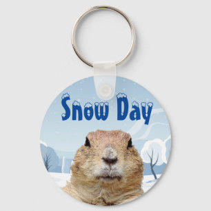 Groundhog Snow Day Sleutelhanger