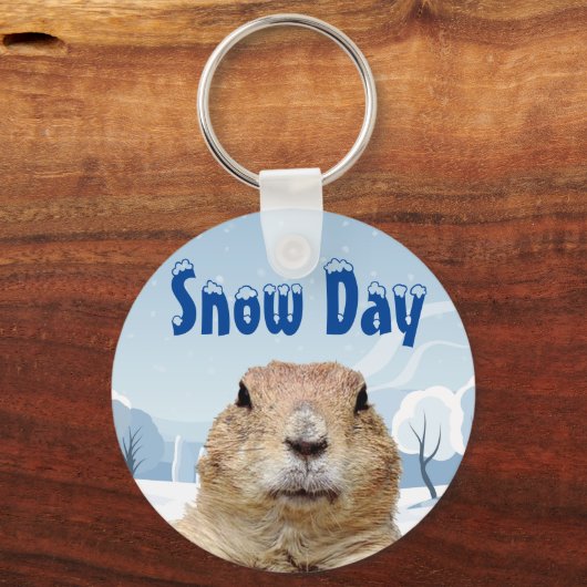 Groundhog Snow Day Sleutelhanger (Voorkant)