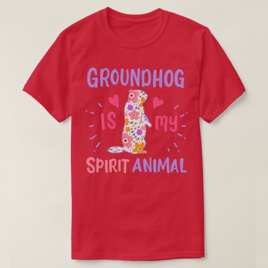 Groundhog Spirit Animal 1 T-shirt (Design voorkant)