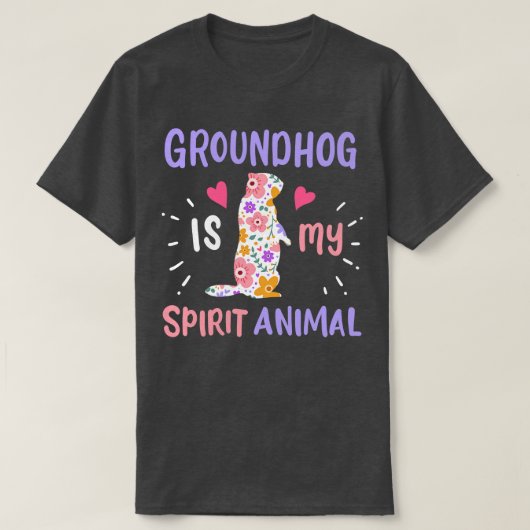 Groundhog Spirit Animal 2 T-shirt (Design voorkant)