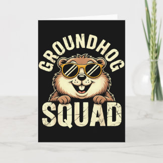 Groundhog Squad 2026 Gelukkige Groundhog Dag Sungl Kaart