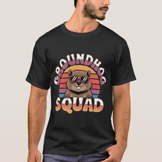  Groundhog Squad Happy Groundhog Day T-shirt (Voorkant)