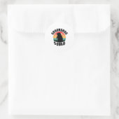 Groundhog Squad Retro Zonsondergang Stijl Ronde Sticker (Tas)